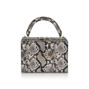 Flourish Paris Handbag Tijuana Snake Briefcase Front View on White Background